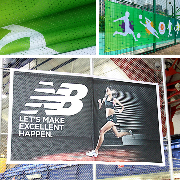  Custom printing Decorative Large size mesh fabric banners,Wholesale outdoor Advertising Mesh Fencing Banner